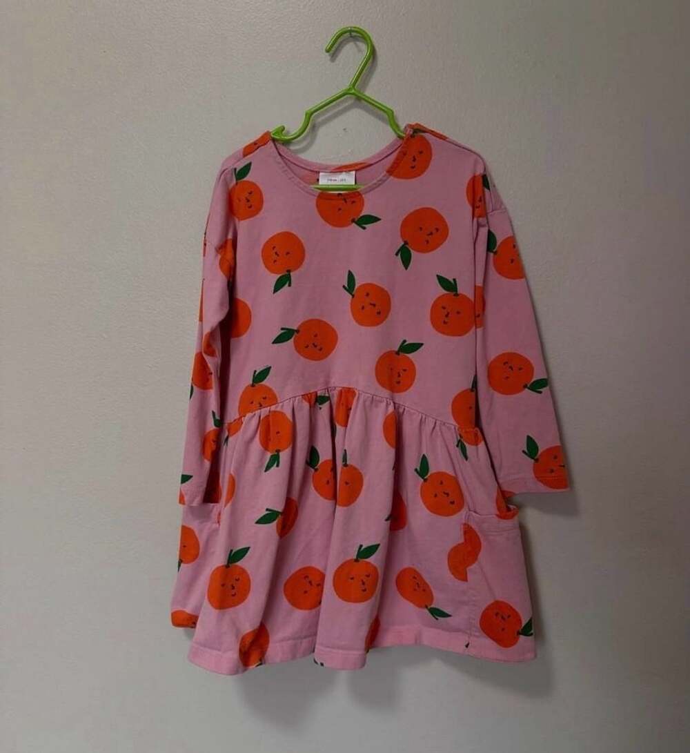 Hanna Andersson Orange Print Pocket Dress